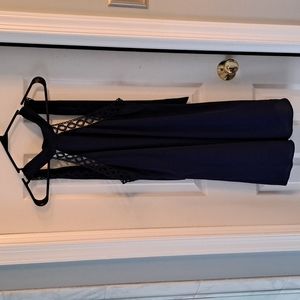 Navy blue scrappy mini dress size small. Only worn once